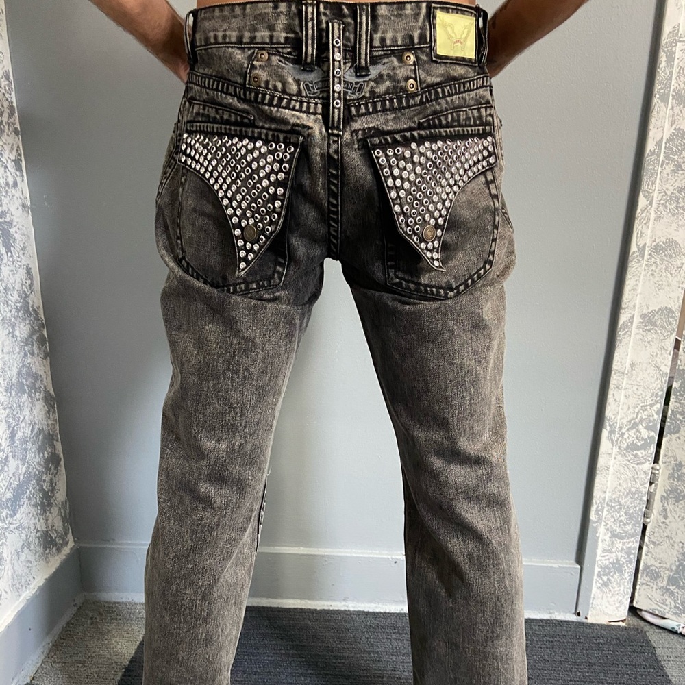 Robin’s Jeans with rivets on back pockets